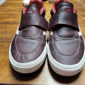 Mens red vans w/ velcro straps